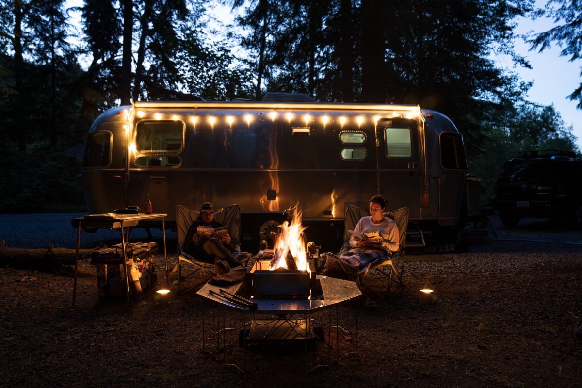 A picture of a spacious RV site with beautiful seasonal views, perfect for seasonal RV sites packing essentials